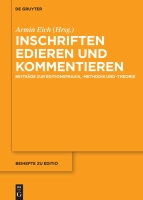 Cover "Inschriften edieren und kommentieren"